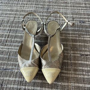 CHANEL T STRAP EXOTIC PUMP